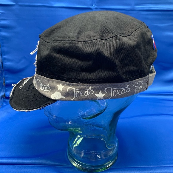 Vintage Texas Distressed Unisex Hat Revolution adjustable Faded Black & Gray HTF - Picture 3 of 7